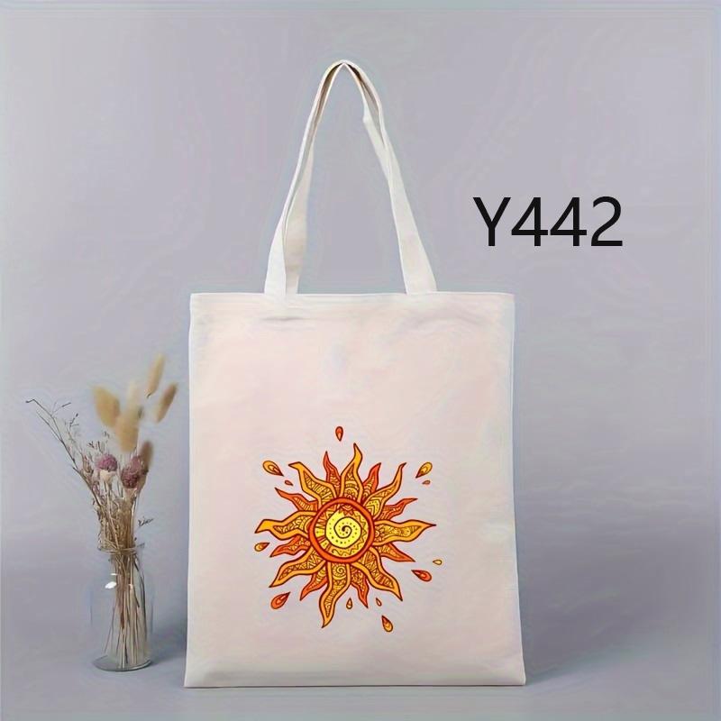 Универсальная холщовая большая сумка для мужчин и женщин — стильная, с разнообразными узорами, долговечная Y442