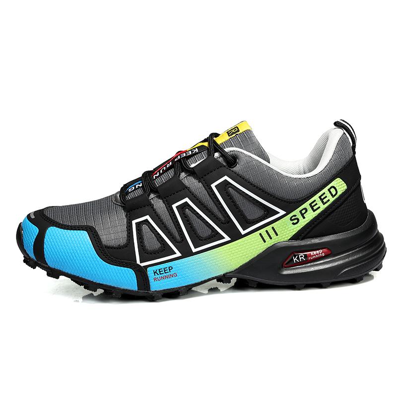 Men‘S Waterproof Hiking Shoes Outdoor Trainers Lace-Up Climbing Shoes Women Trekking Sneakers Anti-Slip Hunting Tactical Sneaker
