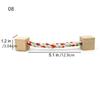 Cute Rabbit Roller Toys Natural Wooden Pine Dumbells Unicycle Bell Chew Toys for Guinea Pigs Rat Small Pet Molars Supplies