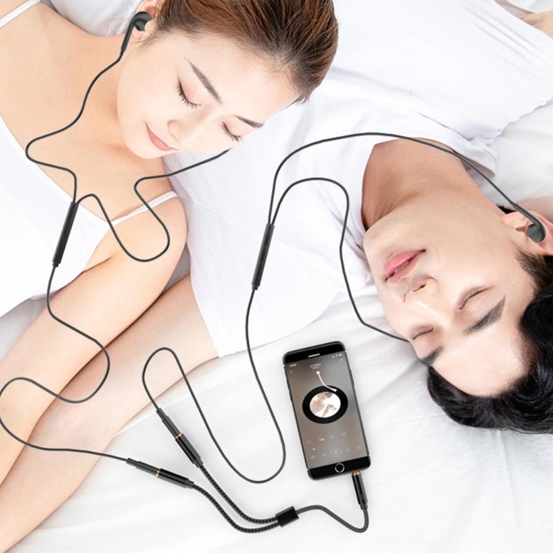 Kulaklık Ayırıcı Adaptör 3.5mm AUX Kablosu Telefon ve Tabletlerde Sesleri Sorunsuz Paylaşmak İçin Auxs Uzatma Kablosu