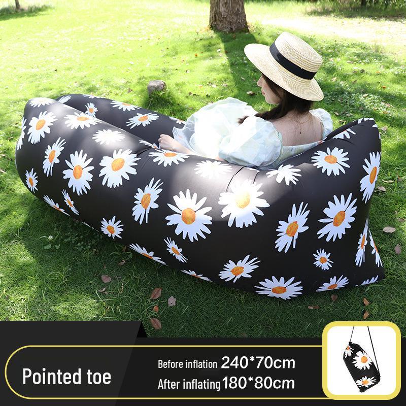 Inflatable Pillow-Style Sofa: Portable, Foldable Outdoor Air Bed for Lazy Lounging