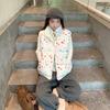 Wearing down cotton-padded jackets on both sides, women's new lamb wool vest, loose small cotton-padded jacket