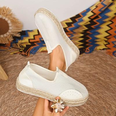New One-pedal Lazy Shoes Straw Woven Large Size Women's Single Shoes