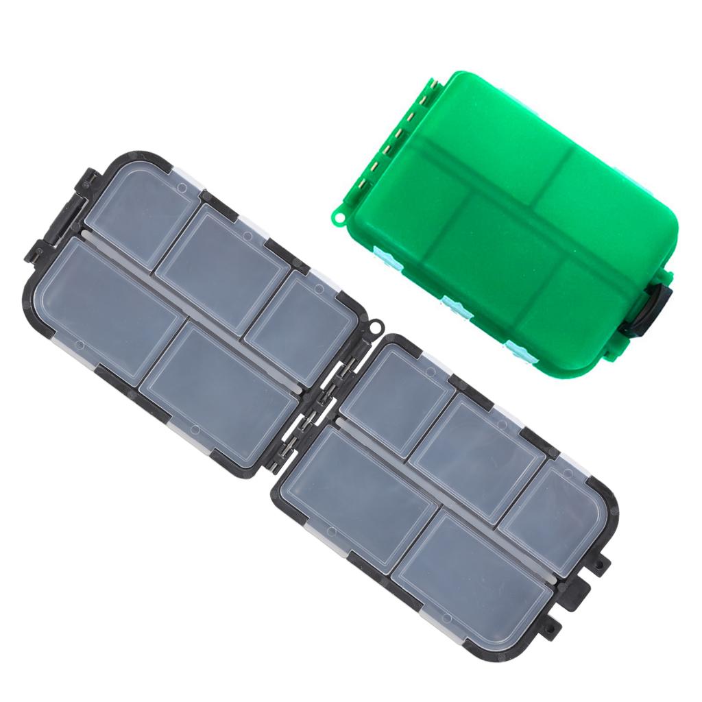 10 Compartments Fishing Lures Boxes Baits Storage Case Fishing Tackle Storage Trays Hook Organizers Waterproof Lures Box
