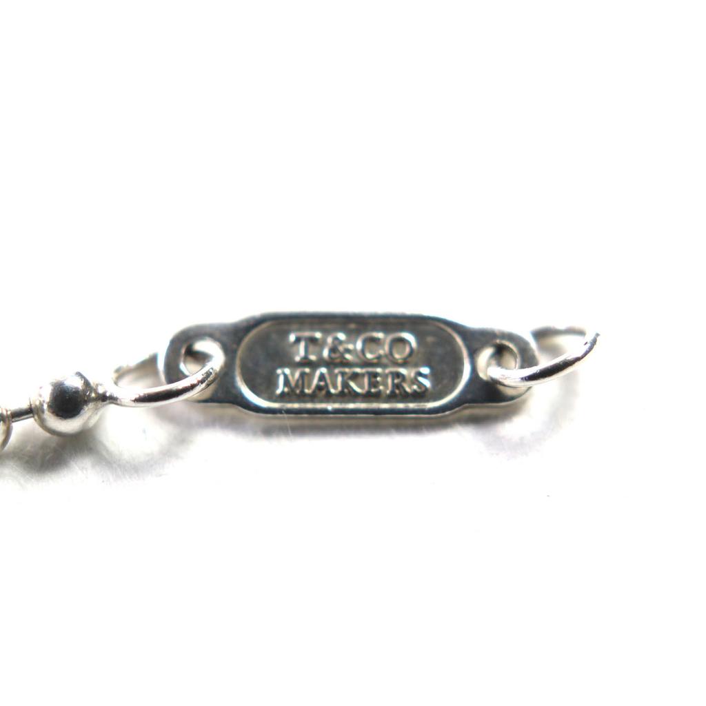Tolles TIFFANY&Co. Halskettenmacher ID-Tag Kugelkette Anhänger Silber AG925 Herren Gebraucht