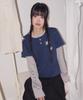 PRENDA Stripe Layered Henry Neck Long Sleeve Deep Blue