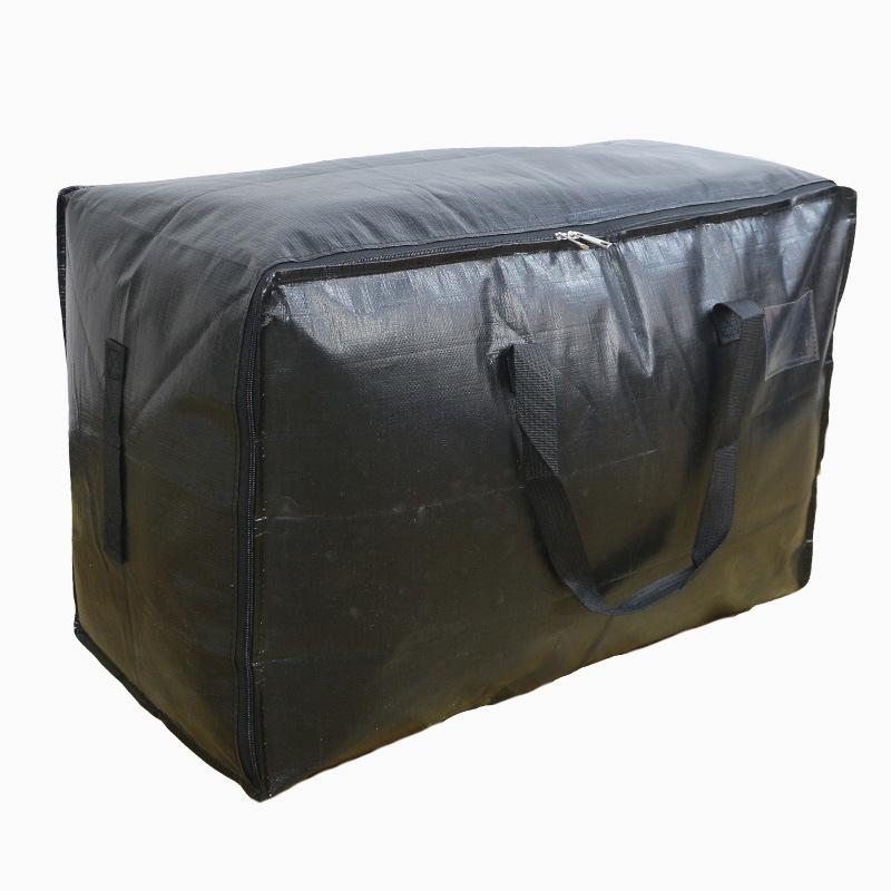 PE Waterproof Dust-proof Quilt Clothing Storage Bag Large-capacity Moving Luggage Packing Bag Home Durable Woven Bag With Zipper