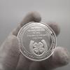 Heart shaped love silver plated commemorative coin, collectible coin, relief, lucky coin, heart matching, commemorative medal