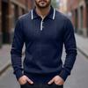 Men's Casual Long-sleeved Lapel Sweater