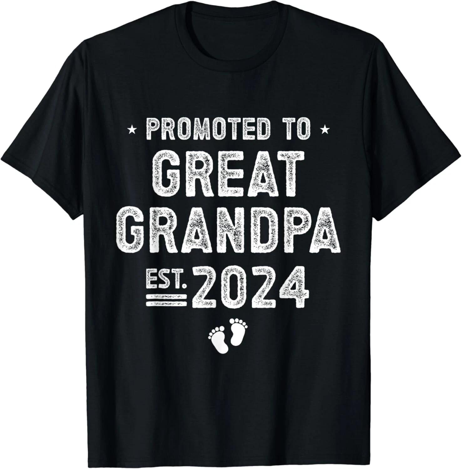Promoted to Great Grandpa 2024 Soon To Be Great Grandpa Gift Unisex T-Shirt XL