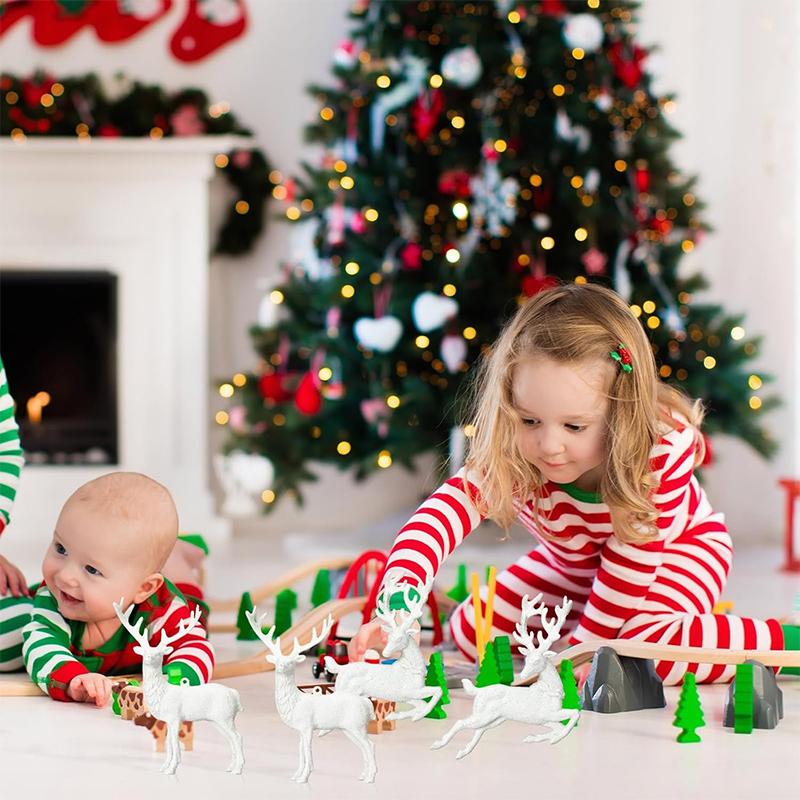 12x11CM 1 Stück Weihnachtsbaum Anhänger Weihnachtsdekoration Glitzer Stern Elch Engel Weihnachtsgeschenk für Heimparty 2025 Neues Jahr Navidad