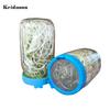 Durable Fine Holes Bright Color Sprout Lid Mason Jar Plastic with Stainless Steel Screen for Household