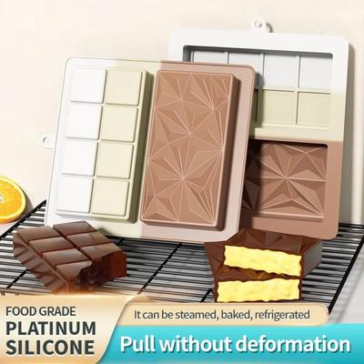 Thick Silicone Chocolate Bar Mold Large Deep Dubai Style for Pistachio Filled Candy Baklava Professional Baking Kit Accessories