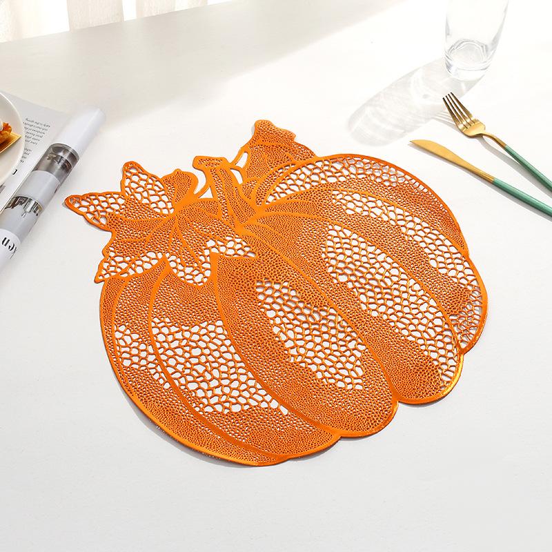 

Тыквенные подставки под тарелки ПВХ Водонепроницаемая Термостойкая Подкладка Защита Стола Противоскользящая Дорожка на Стол Подставка под Тарелку Хэллоуин Кухня Посуда для Напитков 38cm