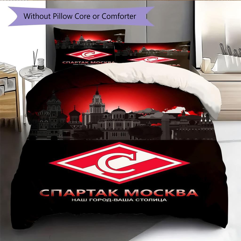 Spartak Moscow Gleam Bedding Quilt Set Quilt Cover Pillowcase Home Decoration Birthday Gift (1 * duvet cover + 2 * pillowcase, without core)