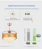 European Crystal Ceiling Fan Chandelier: Luxury Invisible Fan for Bedroom, Dining, or Living Room