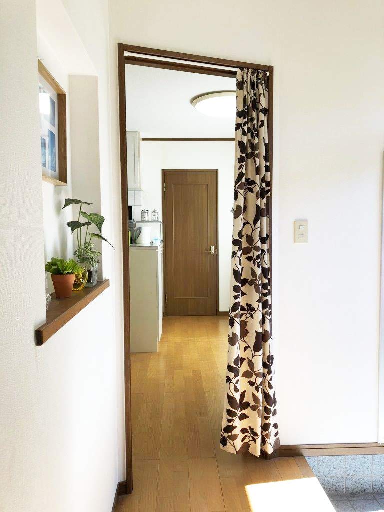 Panel Long Room Privacy Noren Improves Heating and Cooling Stylish Wall Hanging Nordic Leaf Pattern x 195 Curtain, Screen, Divider, Partition, Screen,