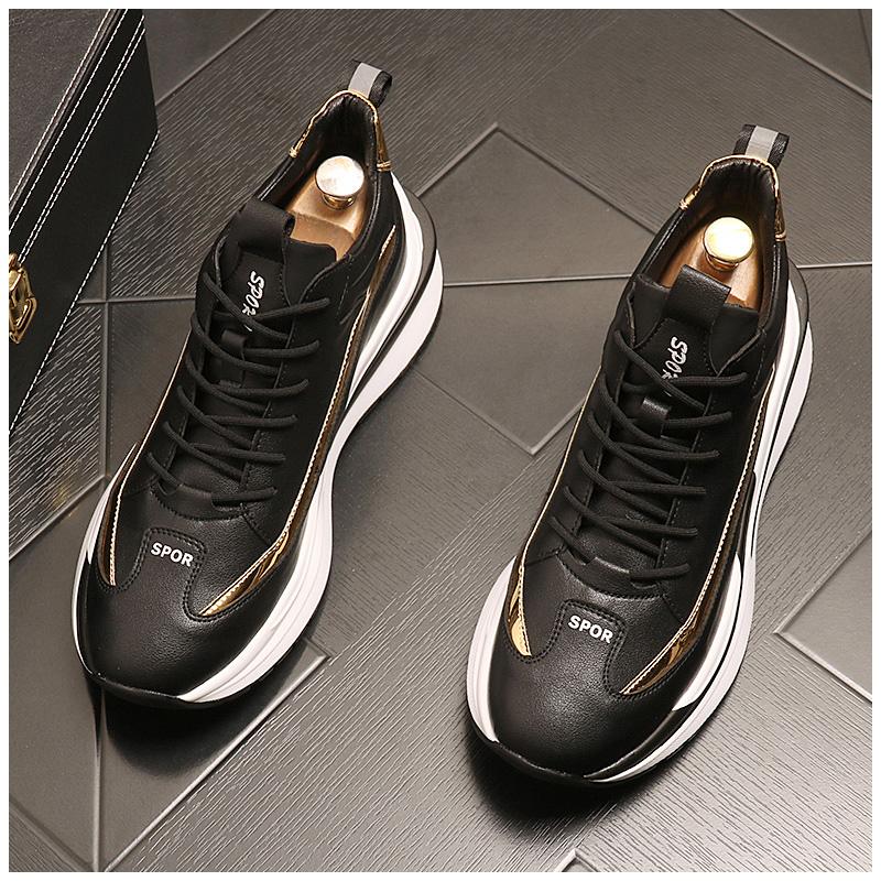 

2024 Новые лакированные туфли для мужчин Нескользящие мужские модные кроссовки для отдыха на открытом воздухе Оригинальные весенние спортивные туфли на плоской подошве Мужская обувь 38 чёрный