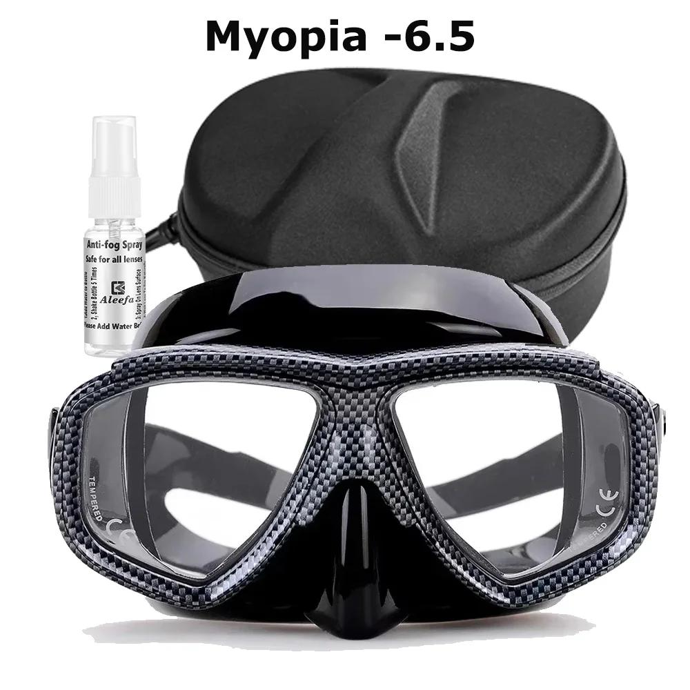 Myopie-Tauchmaske, gehärtete Glaslinsen, Camouflage mit Antibeschlag-Spray für Speerfischausrüstung, Schnorchelhaut
