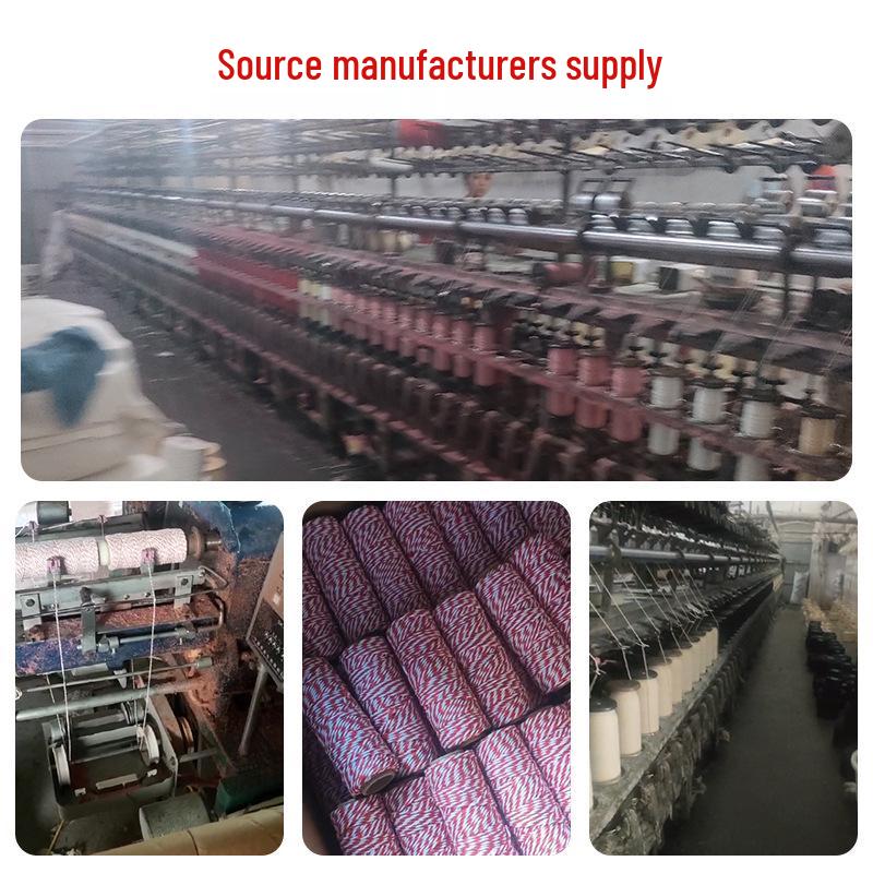 8mm Black Braided Cotton Drawstring Cord for DIY Tote Bags