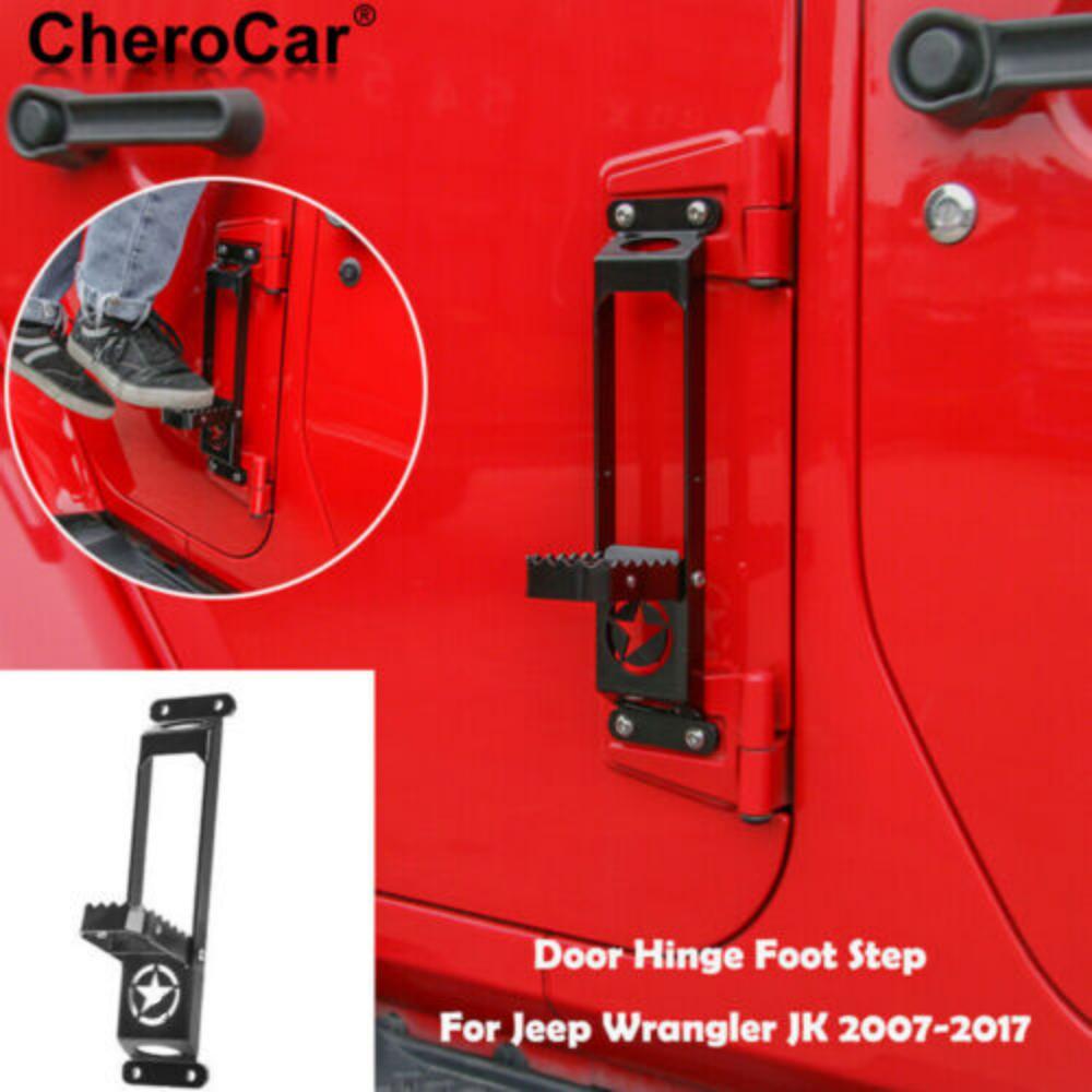 Для Wrangler Дверная петля Ступенька Подножка со Звездой для 2007-18 Jeep Wrangler JK JKU