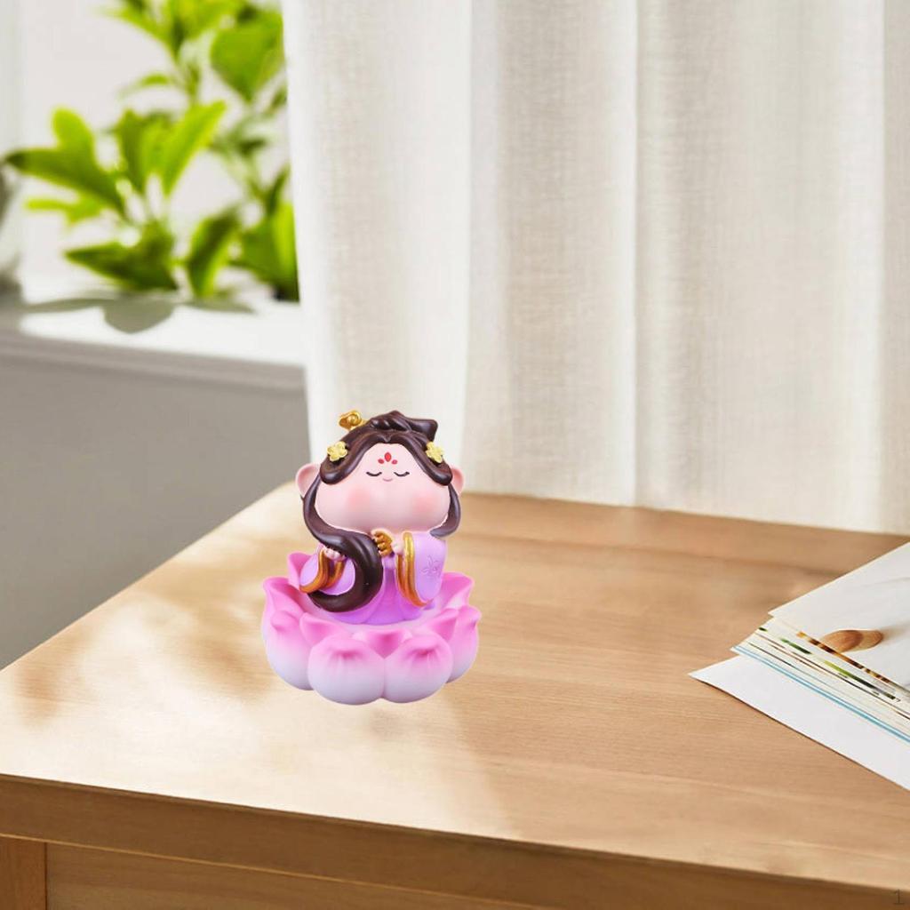 Cartoon Chinese Immortal Figurine Night Light Desktop Decoration Cute Housewarming Gifts Fengshui