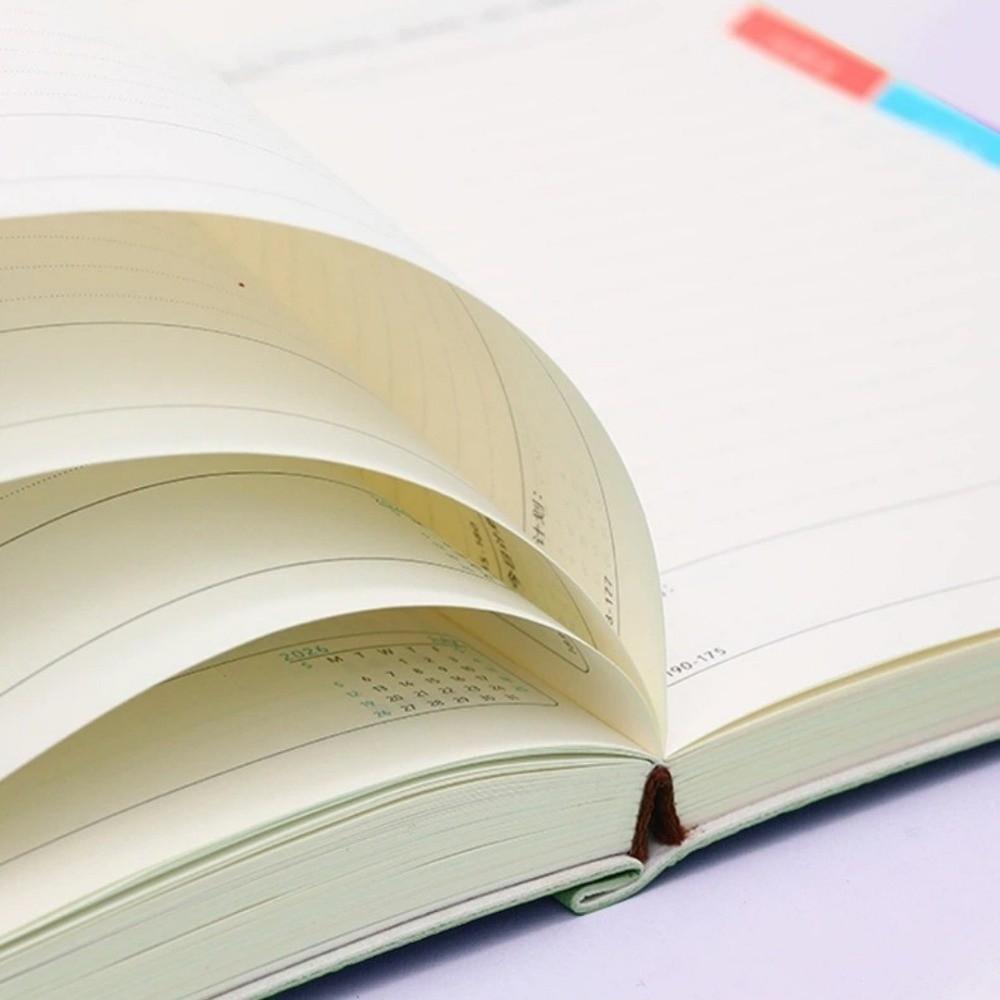 A5 2026 Agenda Book Textured English Version Calendar Book Planner Reminder PU Planner Notebook Daily Planner To Do List