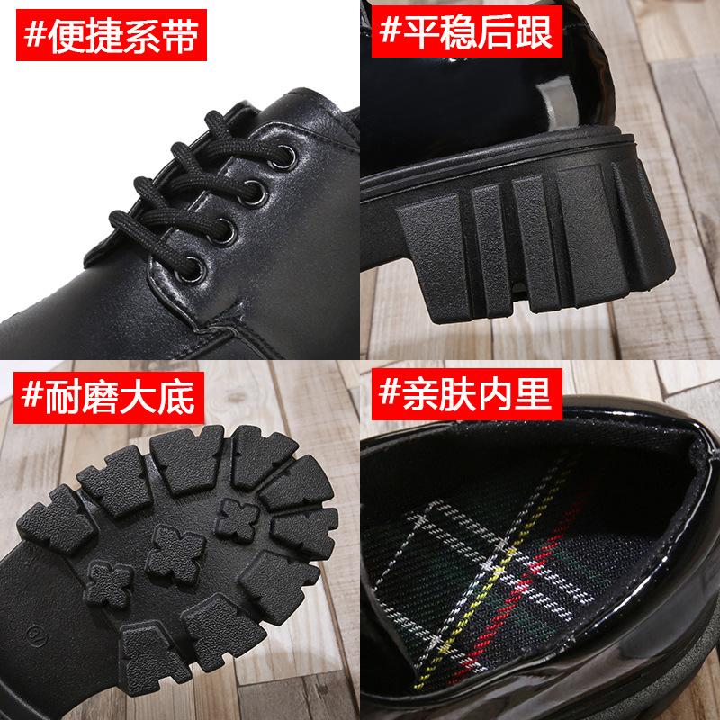 Nuove scarpe casual con plateau nere da donna in stile britannico, scarpe di moda in piccola pelle con scarpe singole