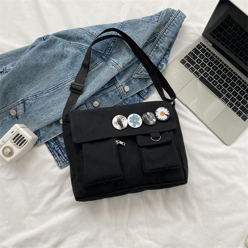 Canvas Crossbody Bag for Women Large Capacity Messenger Shoulder Handbag