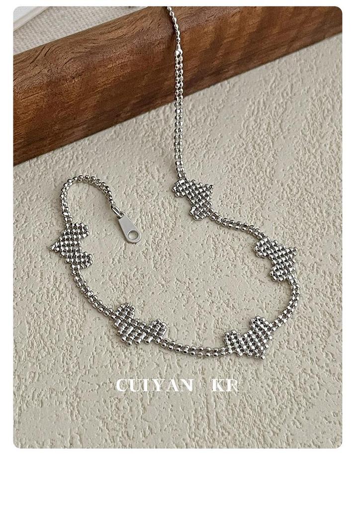 Cui Yan S925 Sterling Silver Korean Laser-Cut Heart Bracelet for Women - Simple, Light Luxury Fine Jewelry