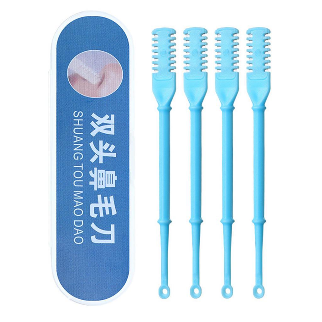 360° Rotating Nose Hair Trimmer Nostril Cleaning Scissors Double Sided Nose Hair Knife Manual Nostril Cleaning Nose Hair Razors