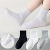 Kids Cotton Sports Socks Boys Girls Breathable Mid-Calf Crew Neutral Style