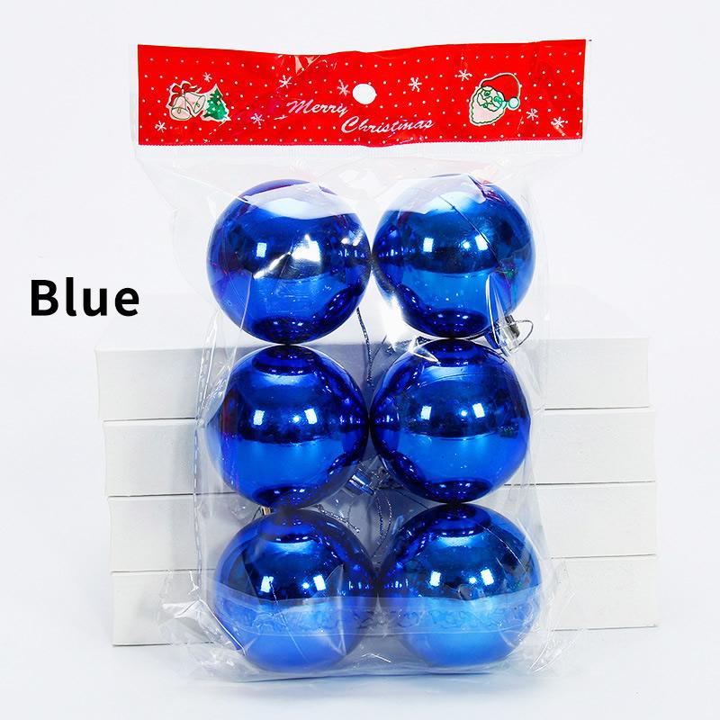 6 Stück/Los 6cm/2,4 Zoll Weihnachtsbaum Dekoration Farbe Hohlkugeln Schmuck Hängende Kugeln Für Haus Bar Party Dekoration