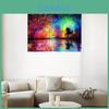 Canvas Horse Wall Art Animal Painting With Spray Technology For Home Decor