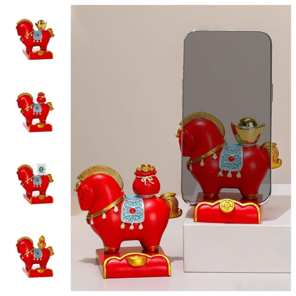 Year of The Horse 2026 Horse Year Figurines Mobile Phone Stand  Home Party Decor