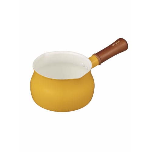 CB Japan Milk Pan, 13cm, Mustard, IH Compatible, Ceramic, Painted, Copan