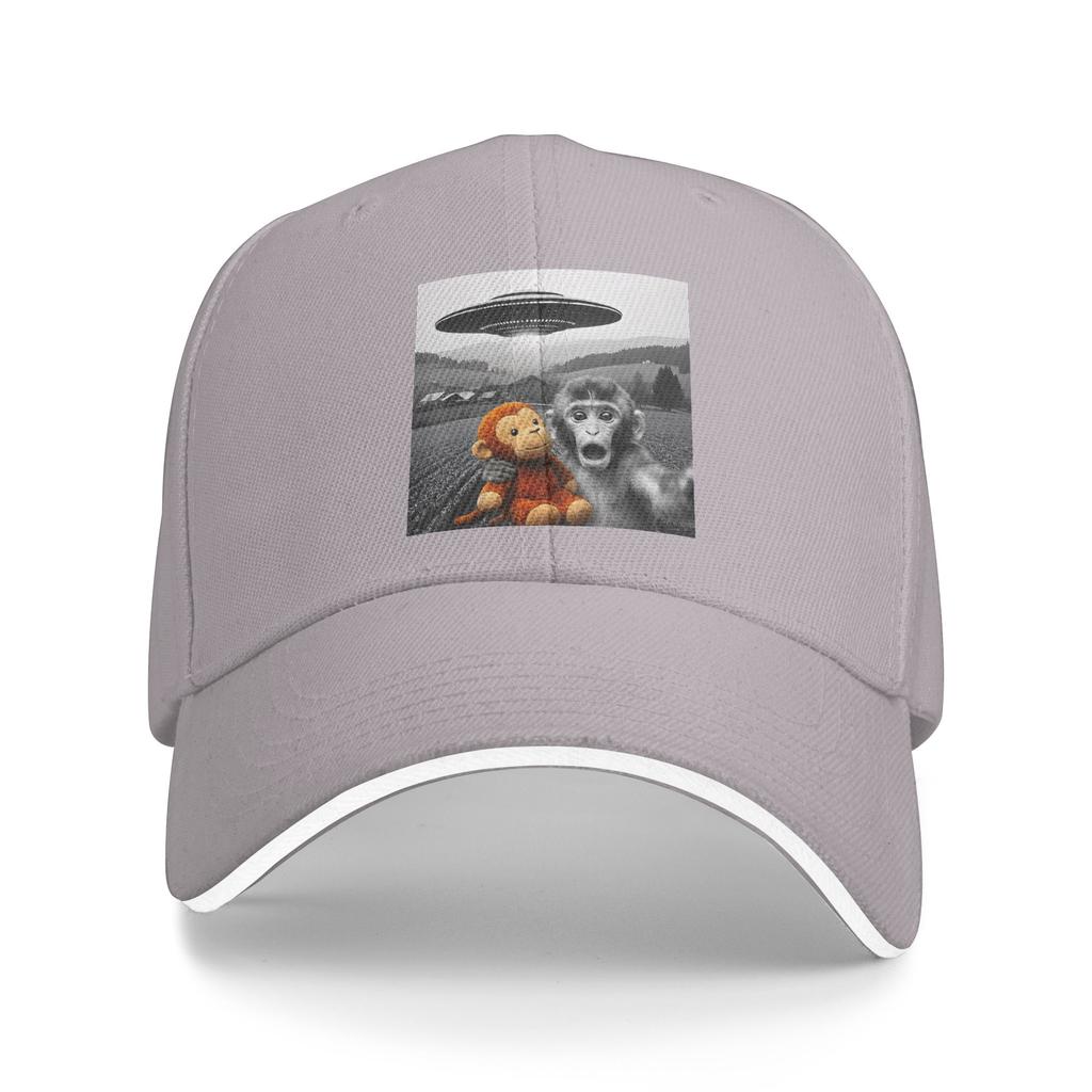 Summer Punch Monkey UFO Funny Selfie Baseball Cap Hiking Fishing Stylish Print Sun Hip Hop Hats Men Sun-Proof Baseball Caps