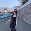 French Floral Suspender Dress Women's Summer New Travel Vacation Irregular Light Luxury High-end Skirt