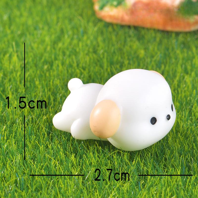 

Новый микро-ландшафт Креативный маленький белый щенок Сделай сам Декоративные аксессуары, Ландшафтный дизайн кукольного домика, Мини-украшения для автомобиля Puppy - Lie down