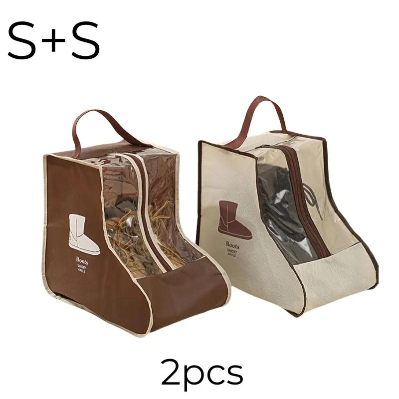 1/2PC Multi-Functional Shoes Storage Bag with Handle Foldable Non Woven Waterproof Long Short Boots Cover Travel Shoe Organize