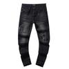 Moda Americana High Street Buco & Patch Trendy Retro Pantaloni Denim Dritti ami