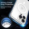 Coque de protection - BOOLING - iPhone 15 Pro Max - Ronde Magnétique - 2 Verres Trempés - Transparent