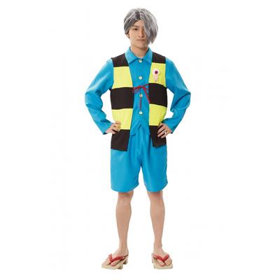 Party City GeGeGe No Kitaro Official Cosplay Kitaro Costume Unisex Blue