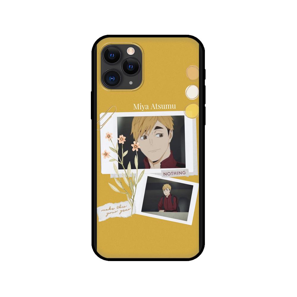 Black Tpu Case for Iphone 5 5s Se 2020 6 6s 7 8 Plus X 10 XR XS 11 12 Mini Pro MAX Back Cover  Miya Atsumu Haikyuu