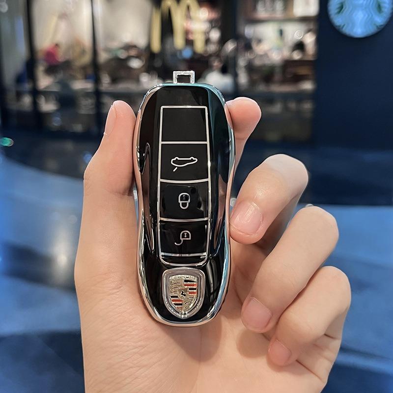 Neue Auto Schlüsselhülle Abdeckung Für Porsche Für Panamera Macan Cayenne Cayman Boxster 911 9ya 971 Intelligente Schutzhülle Fernbedienung Schlüsselabdeckung