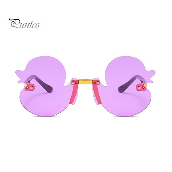 Boys Sunglasses Children Duckling Shape Translucent Anti-UV Block Sunlight Eye Curved Temples Protection Photo Prop Girls Vacation Summer Beach Kids