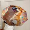 1pc Happy Corgi Celebration Umbrella with Plastic Handle,Suitable for All Seasons Home Travel Outdoor UmbrellaDD280