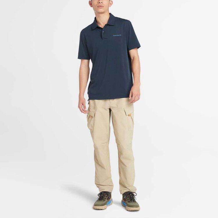 Timberland Breathable Quick-Dry Short Sleeve Polo Shirt Men tops Blue A5SE2-433
