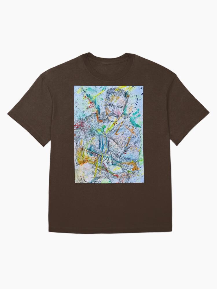 Georges Brassens GEORGES BRASSENS Watercolor Portrait Oversized T-Shirt