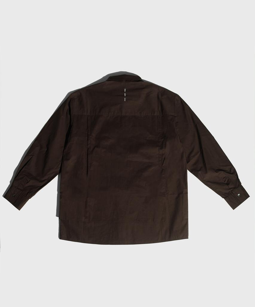 DENSITY Back Layered Shirt_Dark Brown